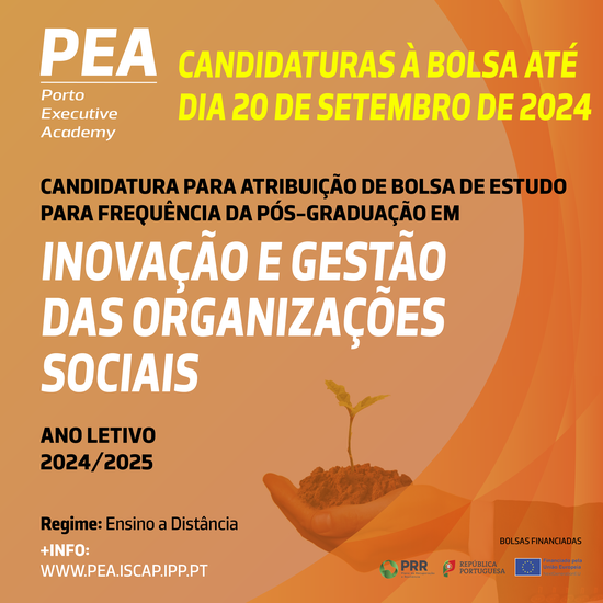 Candidaturas à Bolsa de Estudo até ao dia 20 de setembro